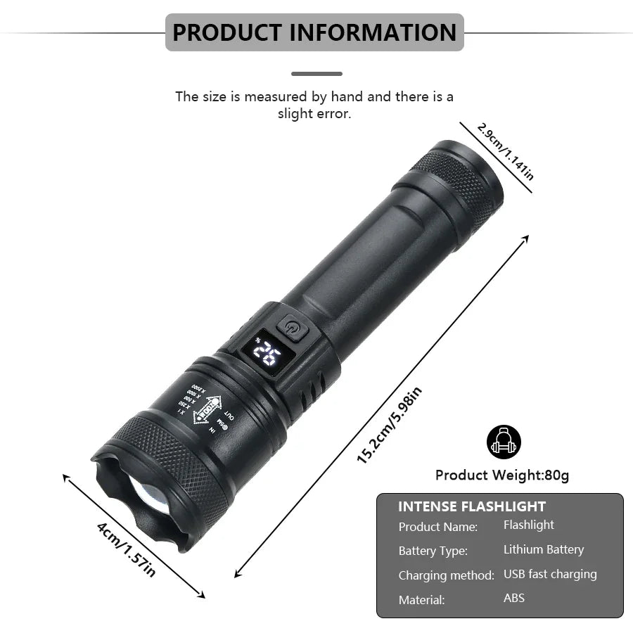 Powerful LED Tactical Flashlight